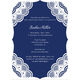 Navy Vintage Lace Invitations Image 3 of 7